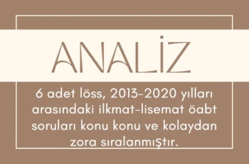 ANALİZ(2013'den 2020'ye ilk-lise mat öabt konu konu ayrılmış)