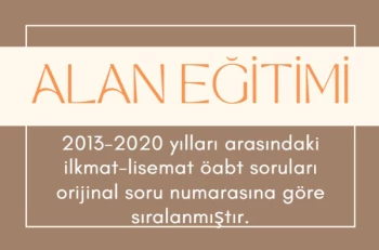 ALAN EĞİTİMİ(2013'den 2020'ye ilk-lise mat öabt yıl yıl)