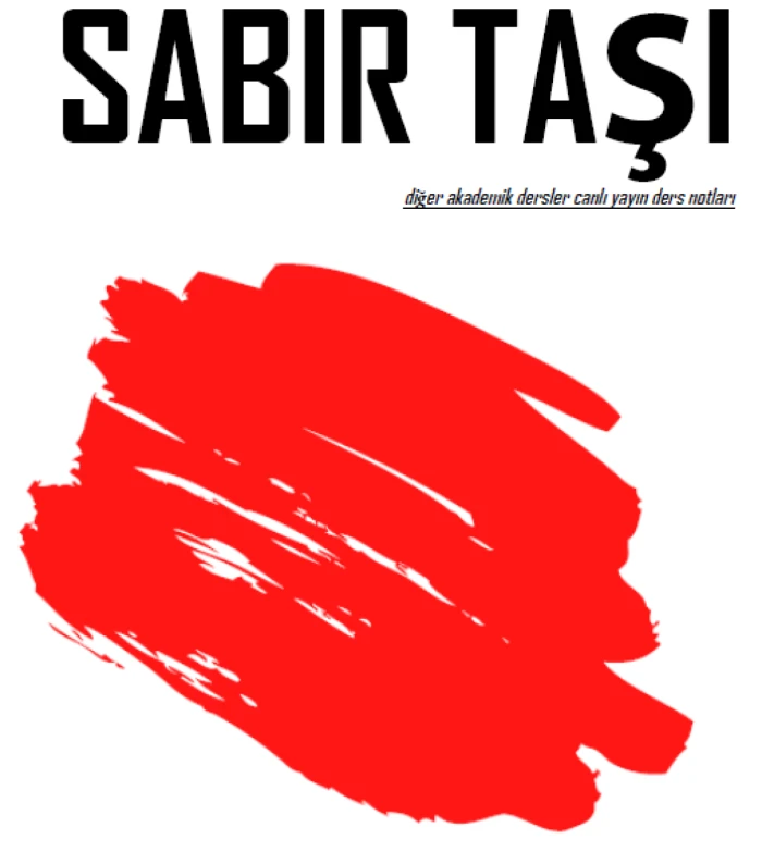 DİĞER AKADEMİK DERSLER (sabır taşı defteri)